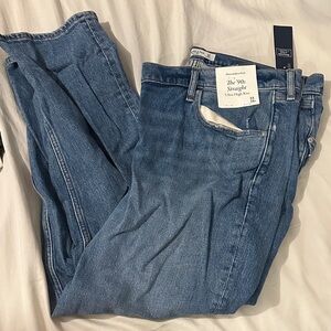 Abercrombie & Fitch Blue Straight-Leg Jeans